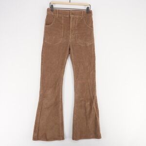 Hammies Bell Bottom Pants Womens 28 Brown Corduroy Flare High Rise Retro 70s